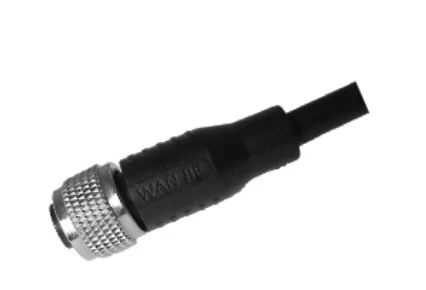 M12 メス ストレート UnShield A- コーディング 12PIN PUR ケーブル 1.0M M12X1.0