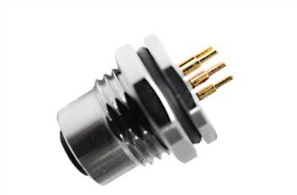 M12 メス前面固定 A- コーディング 17PIN M16*1.5