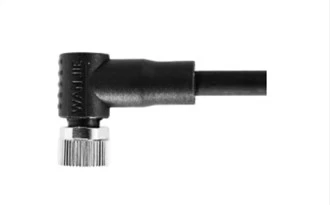 M8 メス直角 UnShield A- コーディング 6PIN PUR 1.0M M8X1.0