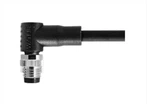 M8 オス直角 UnShield B- コーディング 5PIN PVC 1.0M M8X1.0
